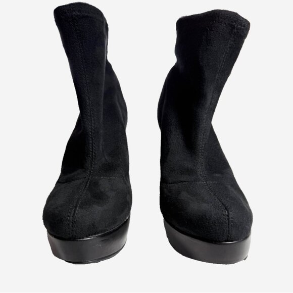 BCBGeneration “Kimba” Suede Platform Ankle Boots Size 10 Vintage Vibe - Picture 4 of 11